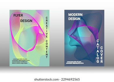 Modern abstract background. Modern design template. Creative background of abstract lines to create a trendy abstract cover, banner, poster, booklet. Vector illustration. EPS 10.