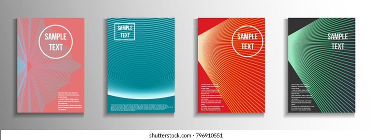 Modern abstract background. Modern design template.  A set of rectangular patterns from iridescent lines.
 Creative background colors.  Suitable for decorating business brochures, banners, posters.