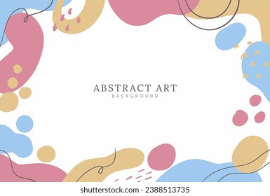 Modern abstract background design with trendy and vivid vibrant color. hand drawn multicolored placard wallpaper poster vector cover template