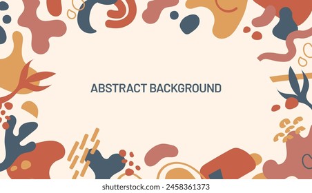Modern abstract background design with trendy and vivid vibrant color. hand drawn multicolored placard wallpaper poster vector cover template