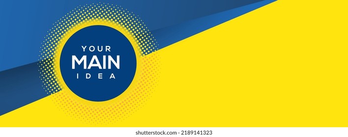 Modern Abstract background design in vector. Yellow and blue hipster futuristic graphic. with Yellow background design, bright poster, banner yellow and blue background