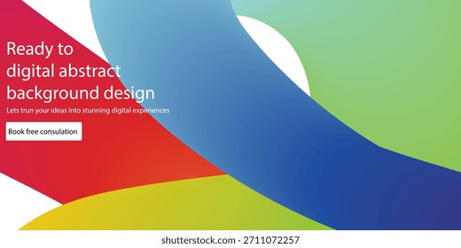 Diseño de fondo abstracto moderno con colores vibrantes y Gradientes suaves