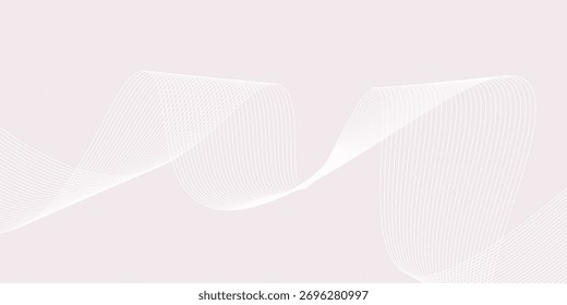 Modernes abstraktes Hintergrunddesign mit weißem Linienmuster (Textur) in luxuriöser Pastellfarbe. Abstrakte horizontale Vektor einfache abstrakte Kunst Design, Eps10