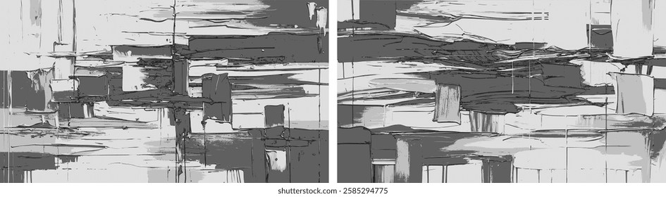 Modern abstract background designs blending textured surfaces with bold paint strokes, creating a striking visual narrative in art