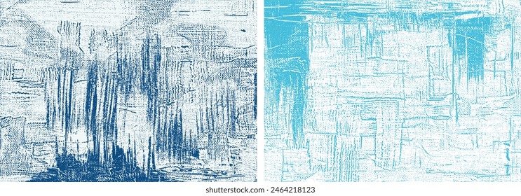 Modern abstract background designs feature textured azure paint and calculated brush strokes, creating canvas art that adorns walls with a sophisticated, minimalistic appeal