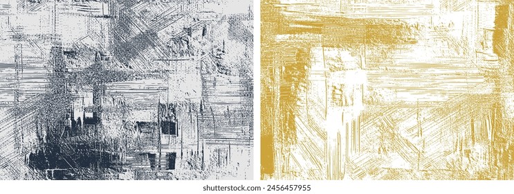 Modern abstract background designs featuring textured brush strokes on canvas, blending paint and art for a unique wall decoration