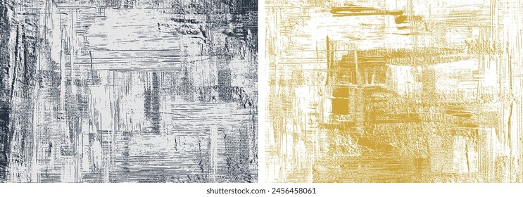 Modern abstract background designs featuring textured brush strokes on canvas, blending paint and art for a unique wall decor
