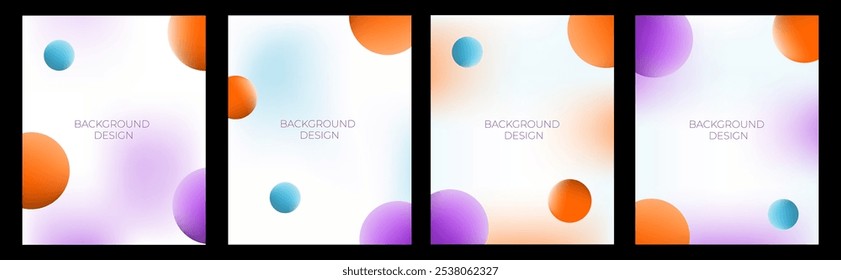 Modern abstract background designs featuring vibrant circles hues,website backgrounds, presentations, flyer 