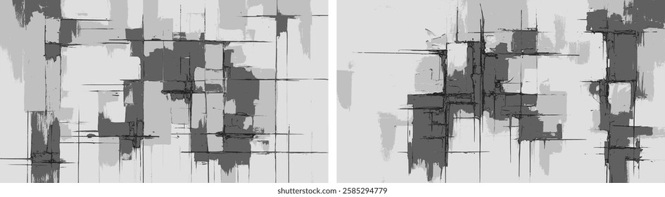 Modern abstract background designs with intricate texture and layered paint strokes, capturing the raw essence of painting and art in a minimalist aesthetic