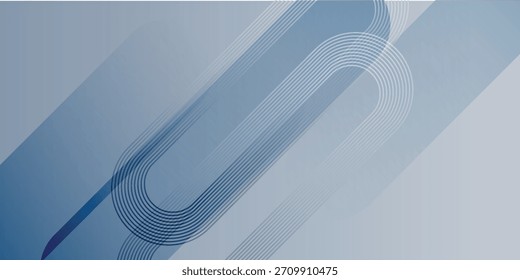 Un fondo abstracto moderno con Formas diagonales azules y grises. Las capas translúcidas superpuestas y las líneas concéntricas finas crean una sensación de profundidad y sofisticación tecnológica.