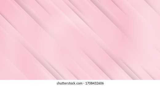 Modern abstract background with diagonal lines or stripes elements and white pink color pastel gradient with a digital technology theme.
