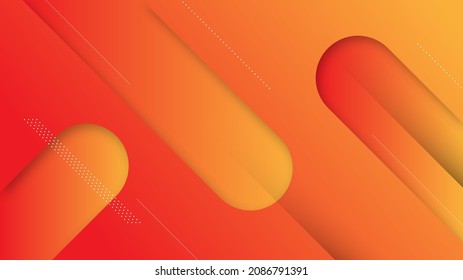 Fondo abstracto moderno con elemento de líneas diagonales y color degradado naranja vibrante