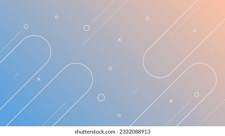 Modern Abstract Background with Diagonal Lines Retro Memphis and Light Red Blue Gradient Color