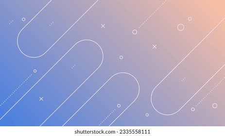 Modern Abstract Background with Diagonal Lines Retro Memphis and Red Blue Gradient Color