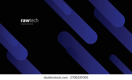 Modern abstract background with diagonal lines in blue black gradient.