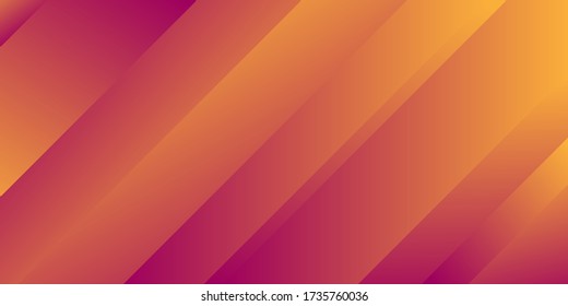 Fondo abstracto moderno con rayas diagonales. Con gradaciones de naranja brillante y morado con temas digitales y tecnología.