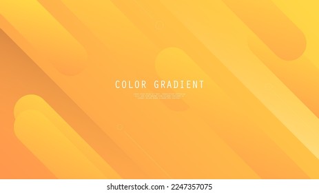 Modern Abstract Background Diagonal Tilt Retro Memphis Lines Fluid Liquid Motion and Orange Yellow Gradient Color