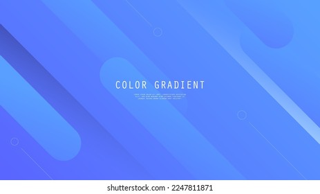 Modern Abstract Background Diagonal Tilt Retro Memphis Lines Fluid Liquid Motion and Blue Gradient Color