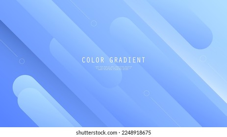 Modern Abstract Background Diagonal Tilt Retro Memphis Lines Fluid Liquid Motion and Blue Gradient Color