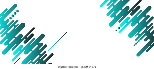 Modern abstract background with diagonal turquoise and black gradient lines and dots on white, perfect for tech, business, and creative designs.