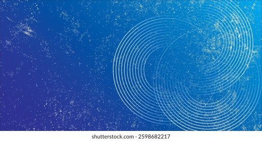 Modern abstract background, drak blue gradations, circle and gringe effect,shape memphis, trendy ,