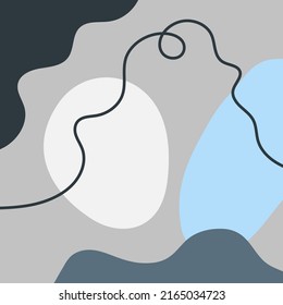 Modern abstract background drawn by hand. Square vector illustration.