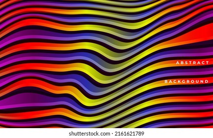 Modern abstract background with dynamic colorful wavy line pattern