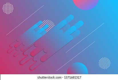 modern abstract background, dynamic shapes competition