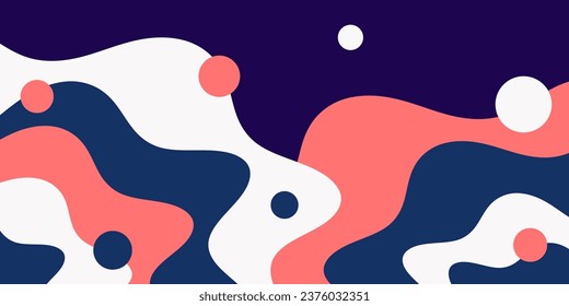 Modern abstract background with dynamic shapes. Vector simple composition illustration.