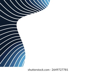 Fondo abstracto moderno con elegantes ondas de línea azul y blanco, creando una impresión dinámica y futurista.