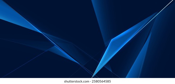 Modern abstract background, Elegant diagonal lines striped blue background, Digital polygon background vector for presentation business banner or web background EPS 10