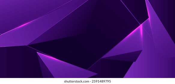 Modern abstract background, Elegant diagonal lines striped purple background, Digital polygon background vector for presentation business banner or web background EPS 10