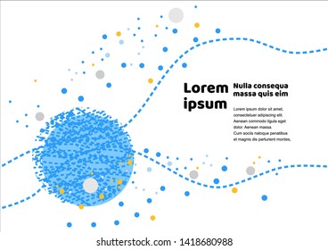 Modern abstract background with element and copy space. for Presentation, poster or flyer. Clean and flat style.