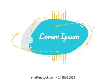 Modern abstract background with element and copy space. for Presentation, poster or flyer. Clean and flat style.