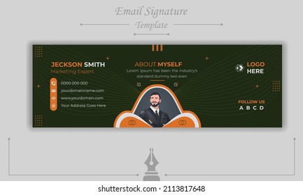 Modern abstract background email signature for any corporate business or office. Email signature template.
professional email signature catalog