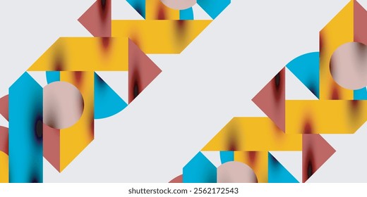 Modern abstract background featuring circles, lines, and triangles in a dynamic geometric composition. Perfect for stylish, tech, or creative-themed designs