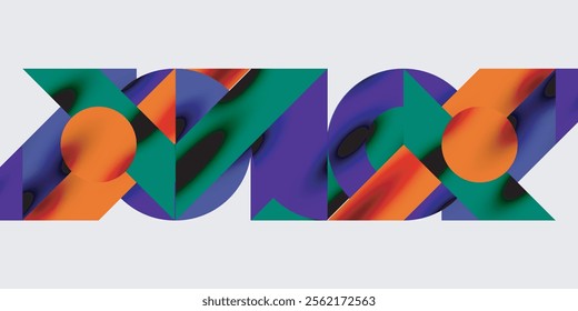 Modern abstract background featuring circles, lines, and triangles in a dynamic geometric composition. Perfect for stylish, tech, or creative-themed designs