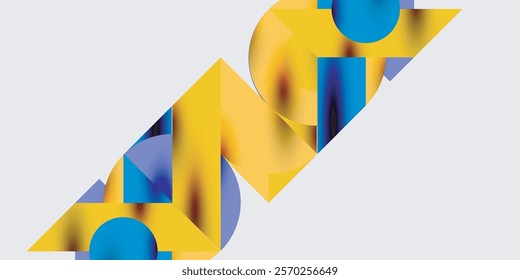 Modern abstract background featuring circles, lines, and triangles in a dynamic geometric composition. Perfect for stylish, tech, or creative-themed designs