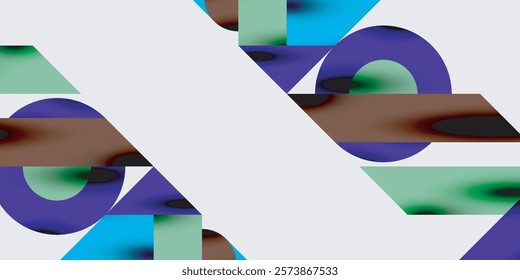 Modern abstract background featuring circles, lines, and triangles in a dynamic geometric composition. Perfect for stylish, tech, or creative-themed designs