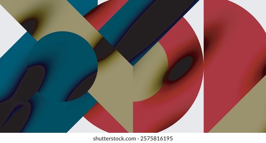 Modern abstract background featuring circles, lines, and triangles in a dynamic geometric composition. Perfect for stylish, tech, or creative-themed designs