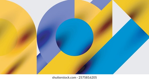 Modern abstract background featuring circles, lines, and triangles in a dynamic geometric composition. Perfect for stylish, tech, or creative-themed designs