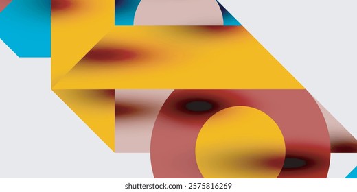 Modern abstract background featuring circles, lines, and triangles in a dynamic geometric composition. Perfect for stylish, tech, or creative-themed designs