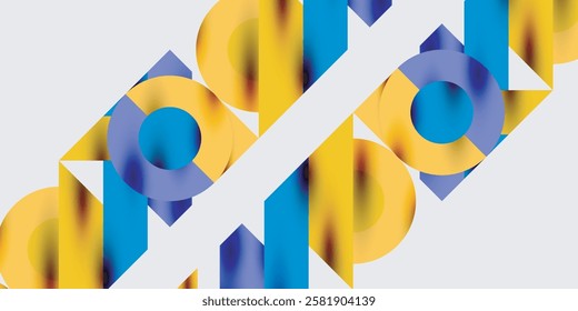 Modern abstract background featuring circles, lines, and triangles in a dynamic geometric composition. Perfect for stylish, tech, or creative-themed designs