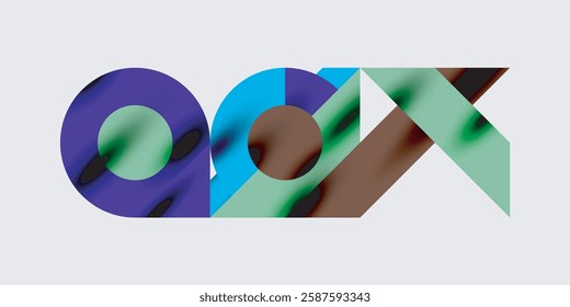 Modern abstract background featuring circles, lines, and triangles in a dynamic geometric composition. Perfect for stylish, tech, or creative-themed designs