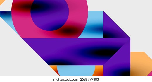 Modern abstract background featuring circles, lines, and triangles in a dynamic geometric composition. Perfect for stylish, tech, or creative-themed designs