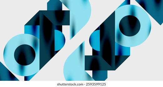 Modern abstract background featuring circles, lines, and triangles in a dynamic geometric composition. Perfect for stylish, tech, or creative-themed designs
