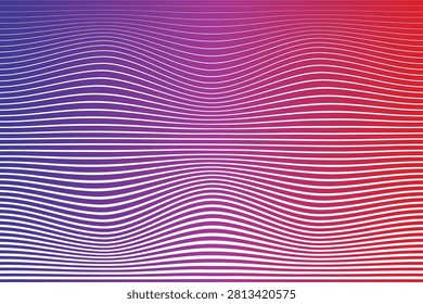 A modern abstract background featuring elegant flowing white wavy lines over a vibrant purple to red gradient backdrop. The smooth organic curves create a dynamic sense of movement and depth, making this vector illustration ideal for wallpaper, website backgrounds, presentations, branding, packaging, posters, social media graphics, textile prints, surface design, and digital artwork. Its clean minimalist style, gradient color transition, and contemporary geometric composition make it a versatile choice for both commercial and creative design projects.

#AbstractBackground #WavyLines #GradientDesign #GeometricPattern #ModernDesign #VectorArt #MinimalDesign #GraphicDesign #SurfaceDesign #WallpaperDesign #DigitalBackground #Branding #ContemporaryArt #LinePattern #GradientBackground #CreativeDesign #PresentationBackground #PrintableDesign #TextilePattern #BackgroundDesign