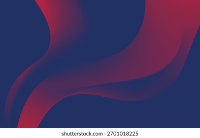 A modern abstract background featuring flowing red waves on a dark blue backdrop, ideal for adding elegance to creative and digital design projects.
