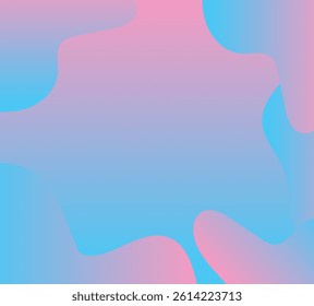  Modern abstract background featuring fluid, wavy lines in a soft gradient of blue, purple, and pink tones. The center is left white and open, ideal for placing text, logos, or other design elements. 