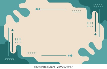 Fondo abstracto moderno con un marco fluido con Elementos geométricos, perfecto para presentaciones y diseños.